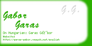 gabor garas business card